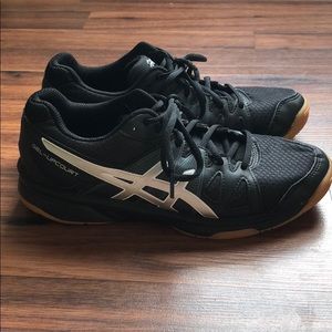 ASICS gel upcourt athletic shoes size 6 black